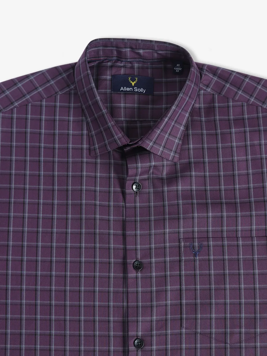 Allen Solly purple checks shirt