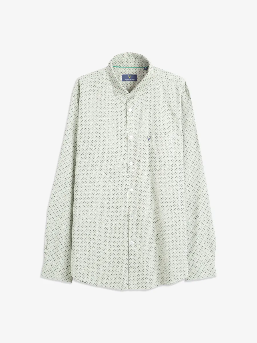 Allen Solly sage green full sleeves cotton shirt