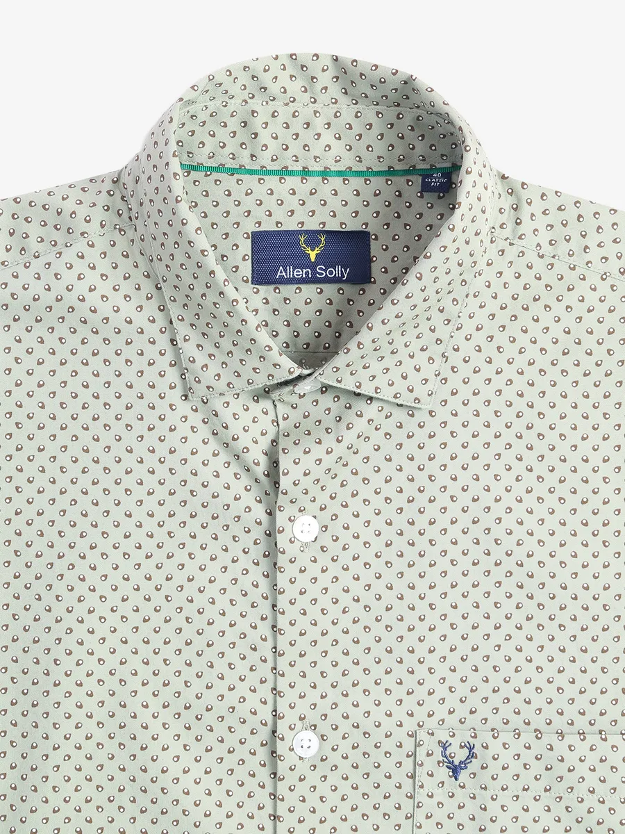 Allen Solly sage green full sleeves cotton shirt