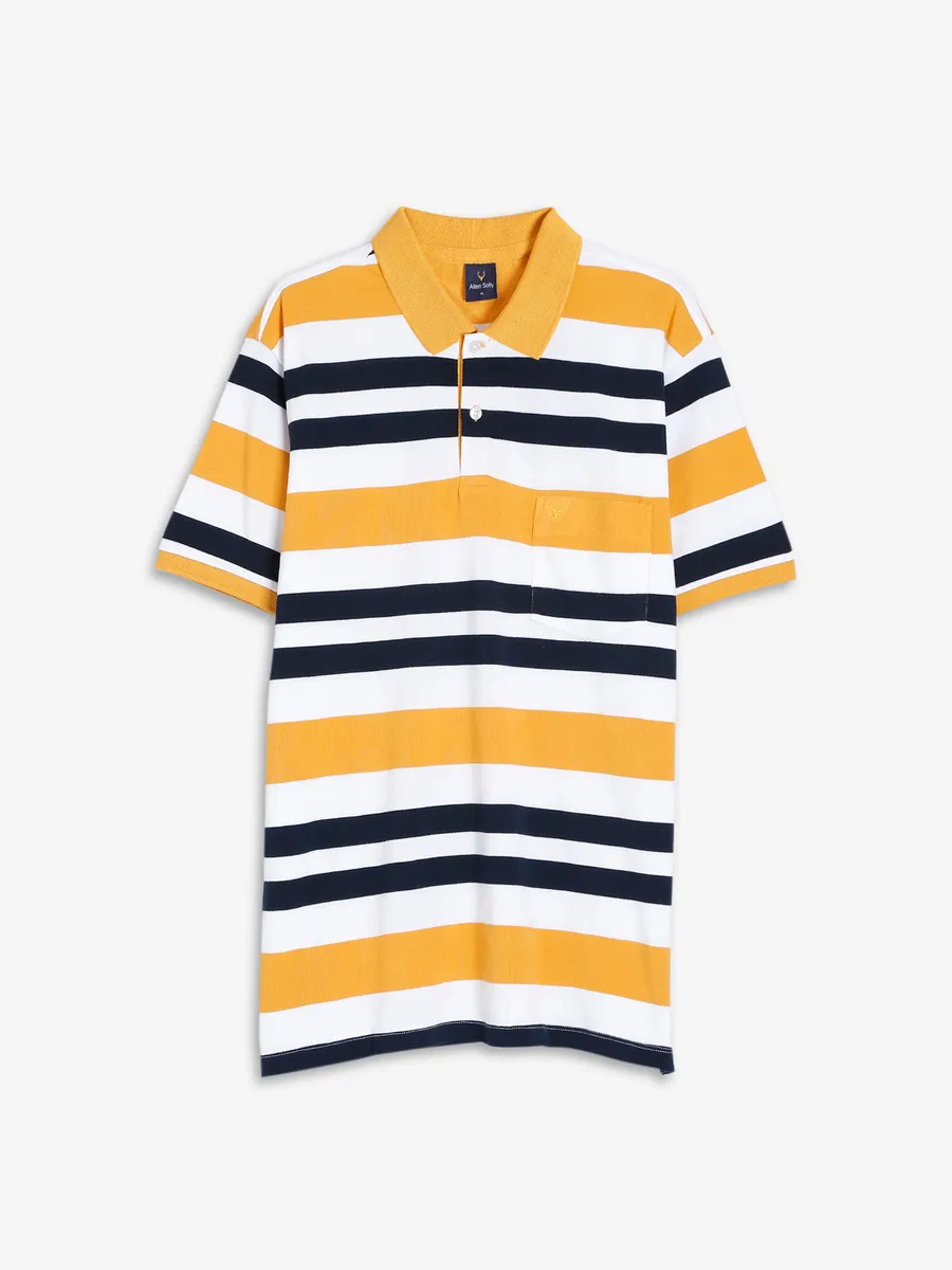 Allen Solly yellow stripe t shirt