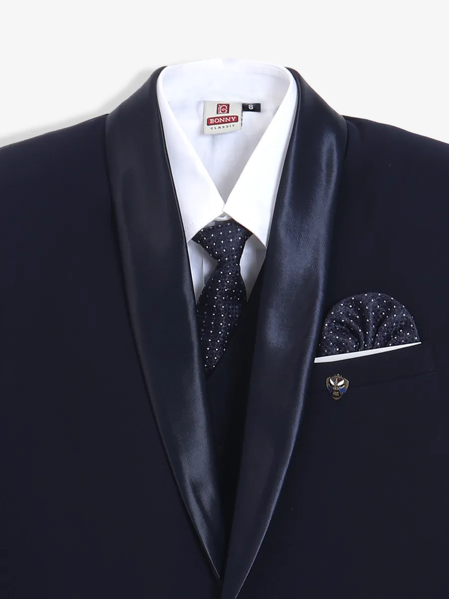 Amazing navy terry rayon coat suit