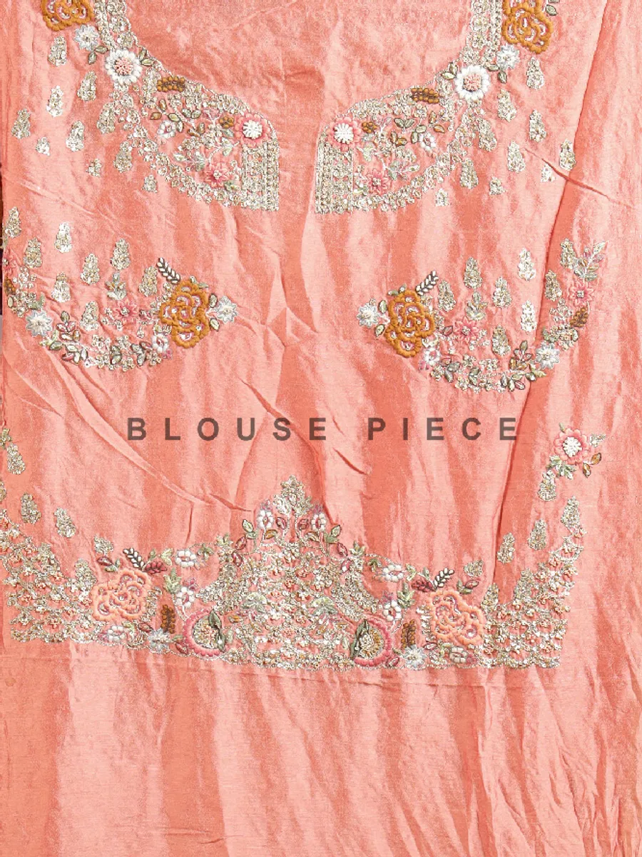 Amazing peach raw silk lehenga choli