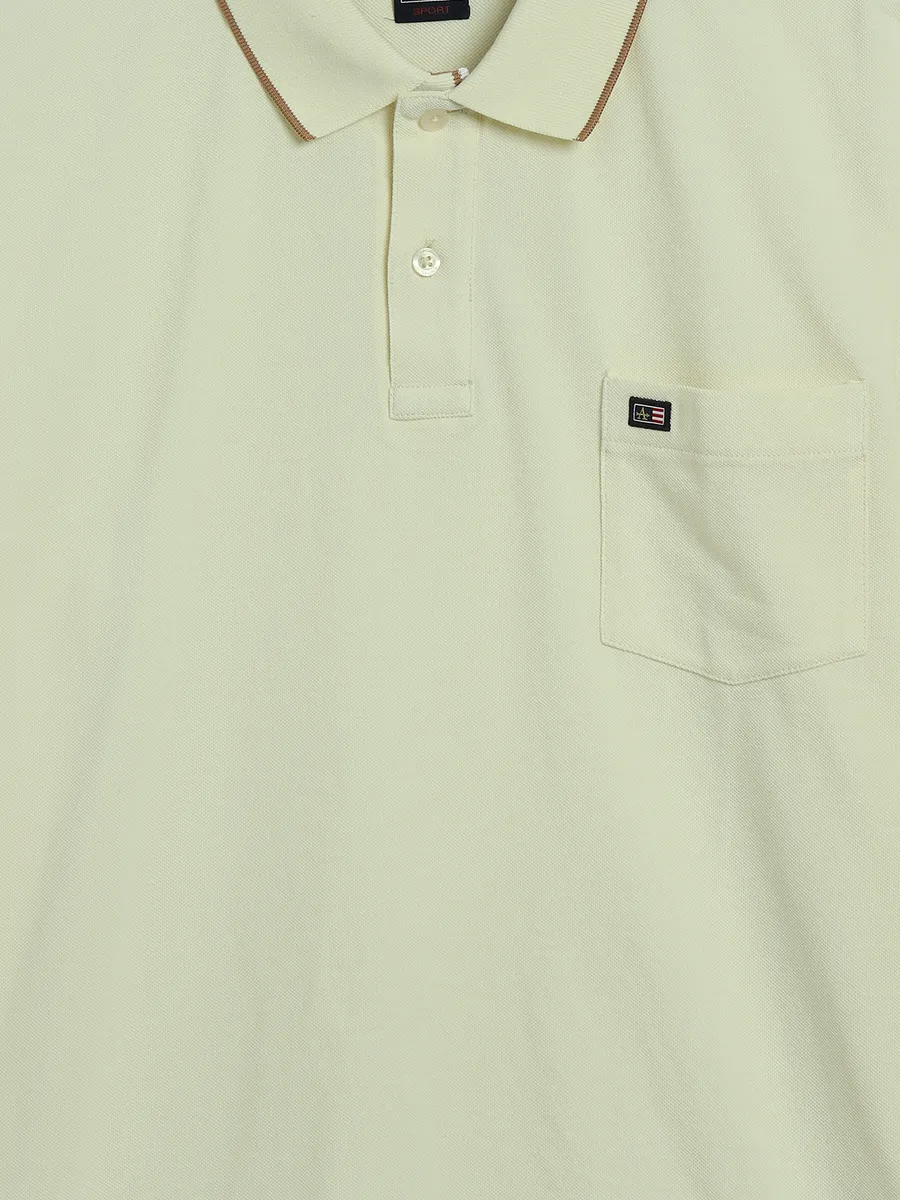 ARROW cream plain cotton t-shirt