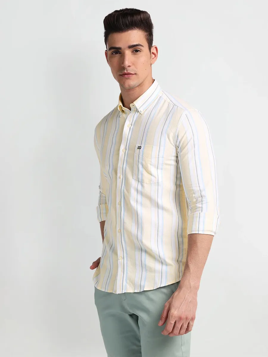 Arrow light yellow stripe shirt