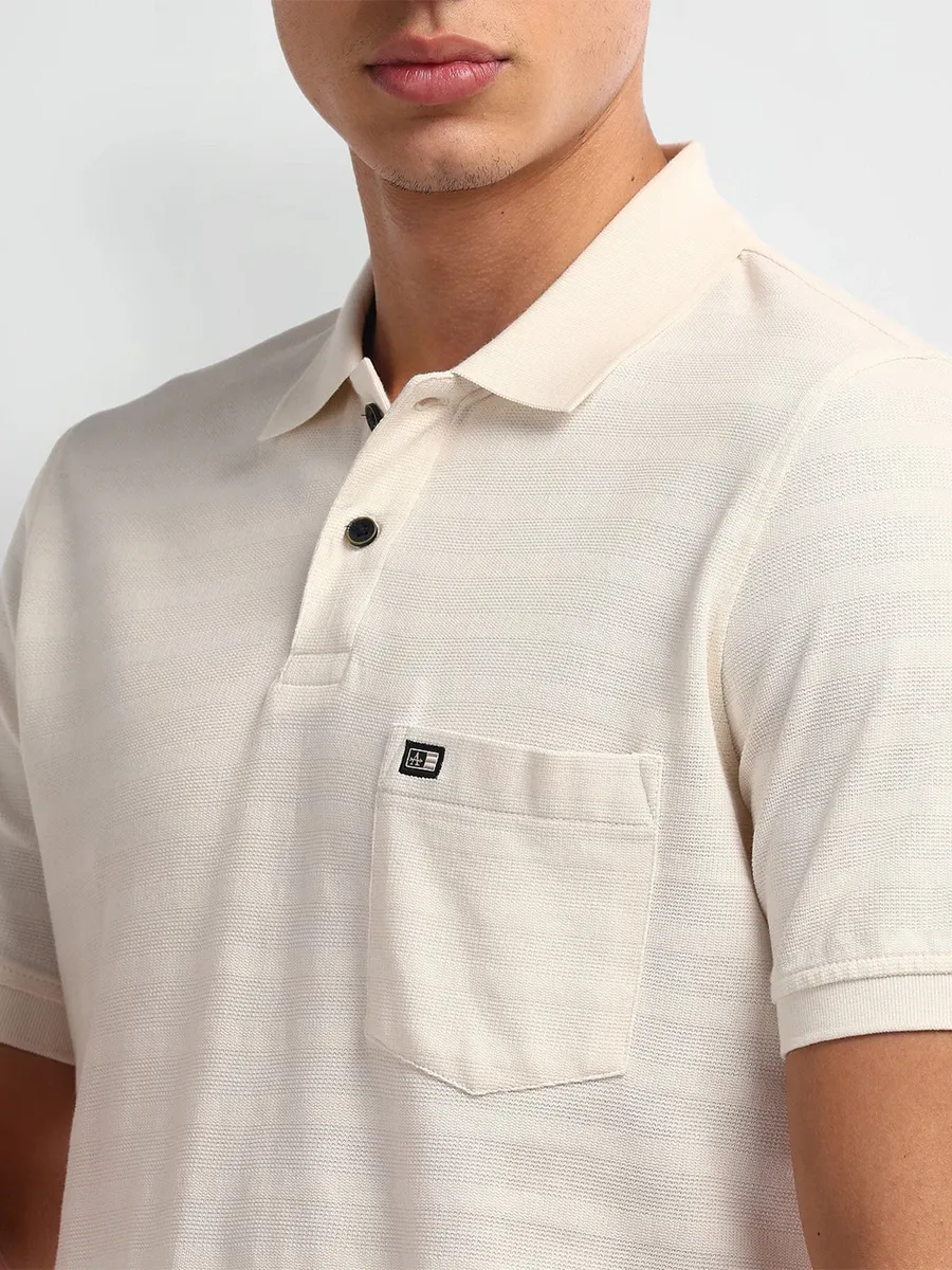 ARROW plain light pink cotton t-shirt