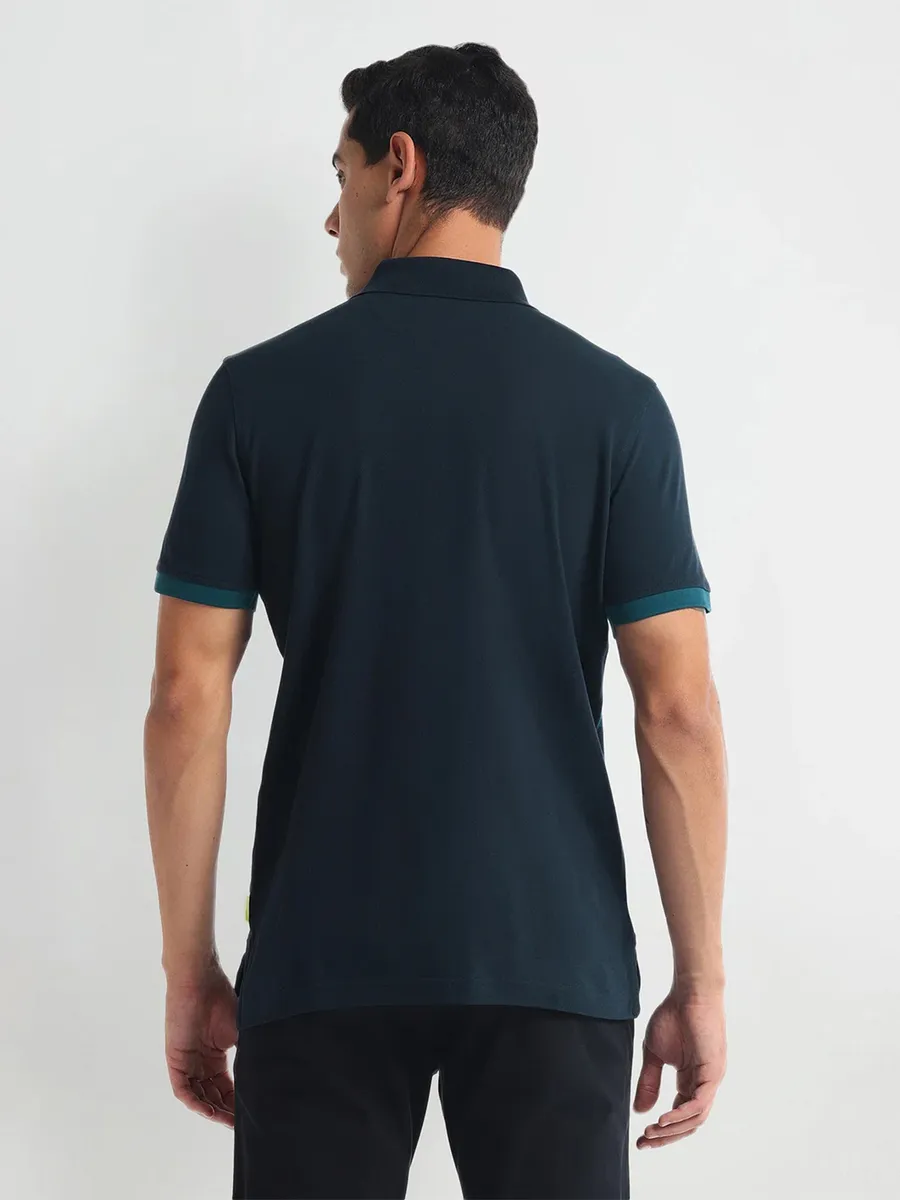 ARROW SPORT navy cotton polo t-shirt