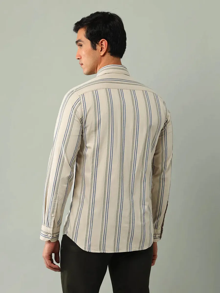 ARROW SPORT striped beige casual shirt for men
