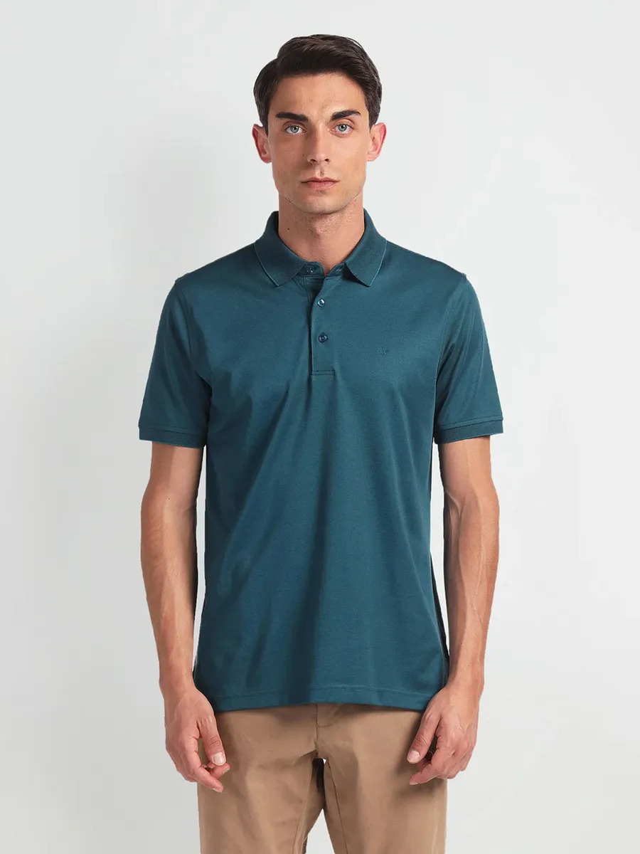 ARROW SPORT teal blue plain t-shirt