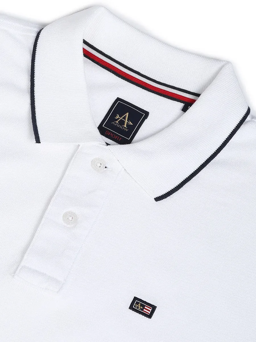Arrow white plain polo t shirt