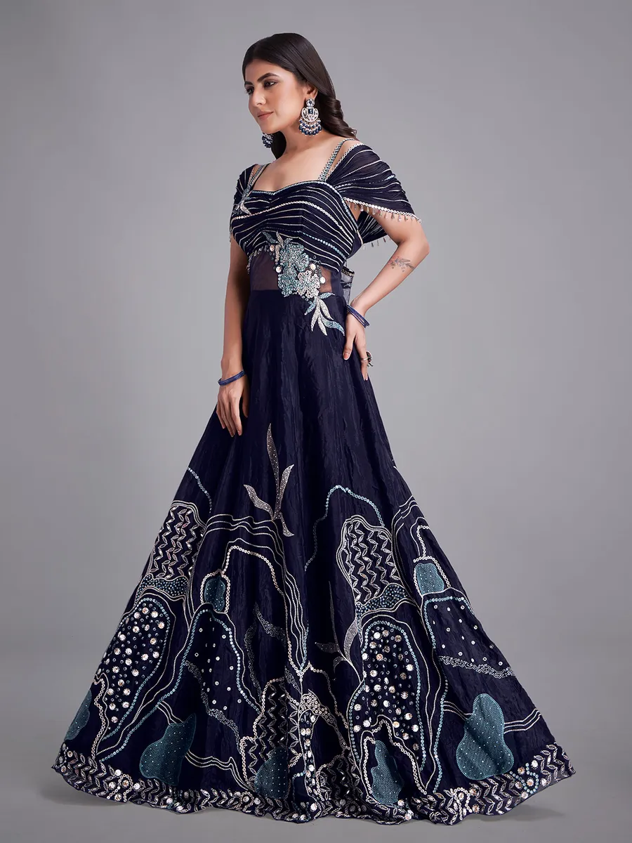 Attractive black designer gown