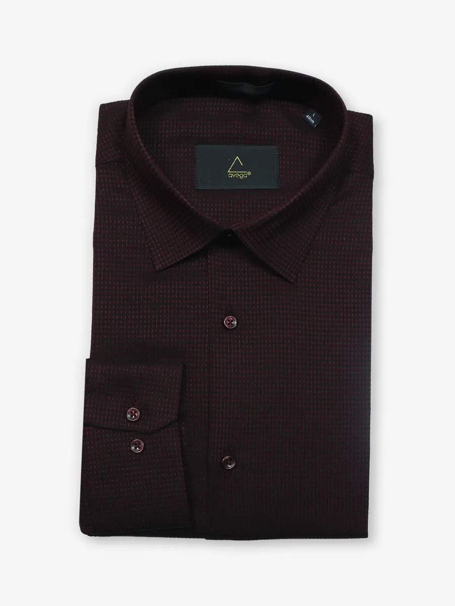 AVEGA coffee texture cotton shirt