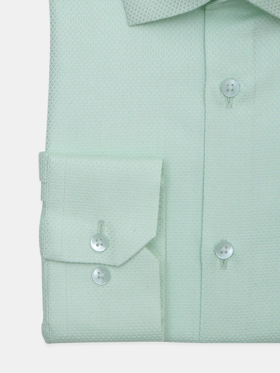 Avega cotton fabric solid green mens shirt