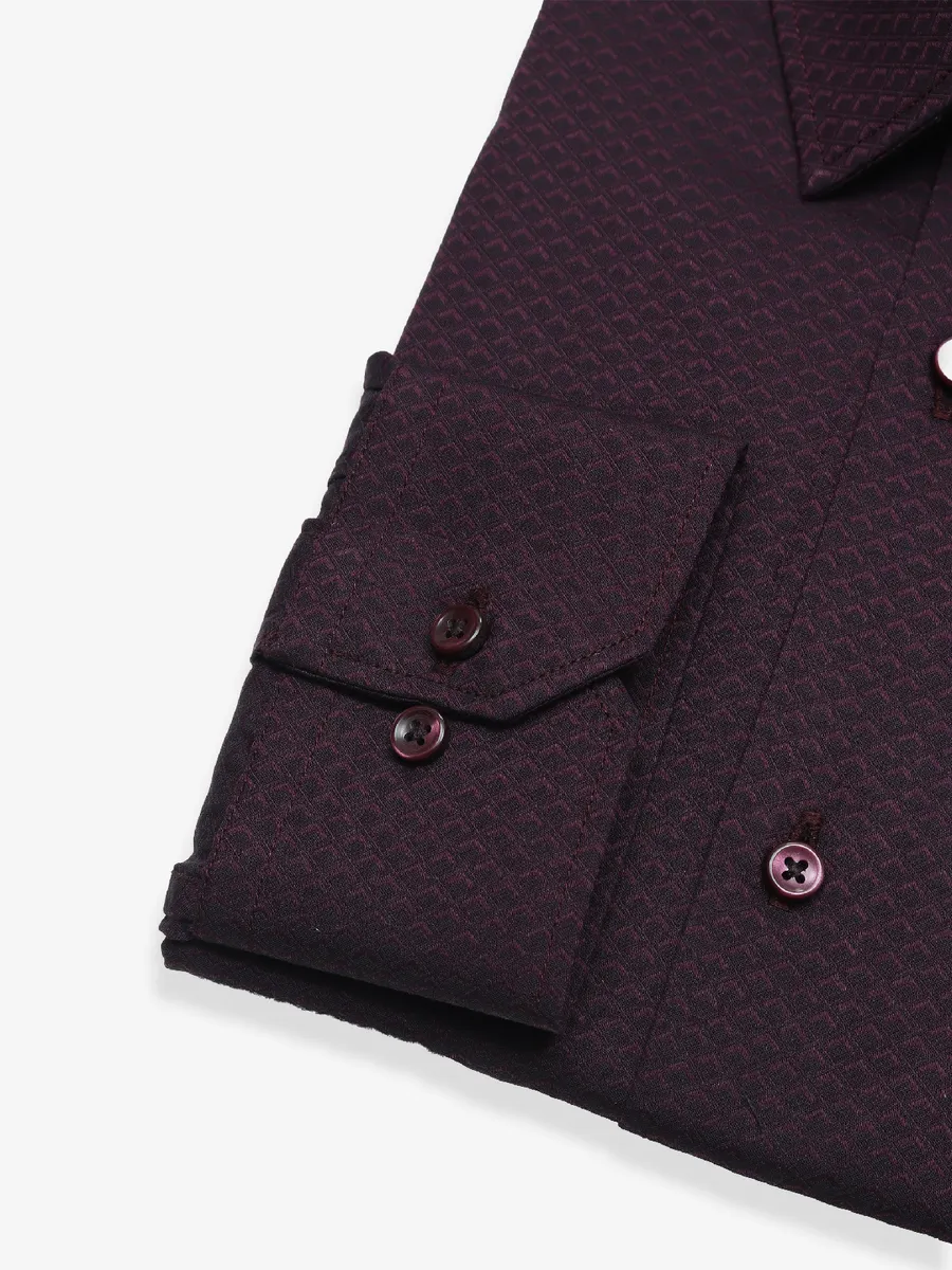 Avega cotton wine full sleeves shirt