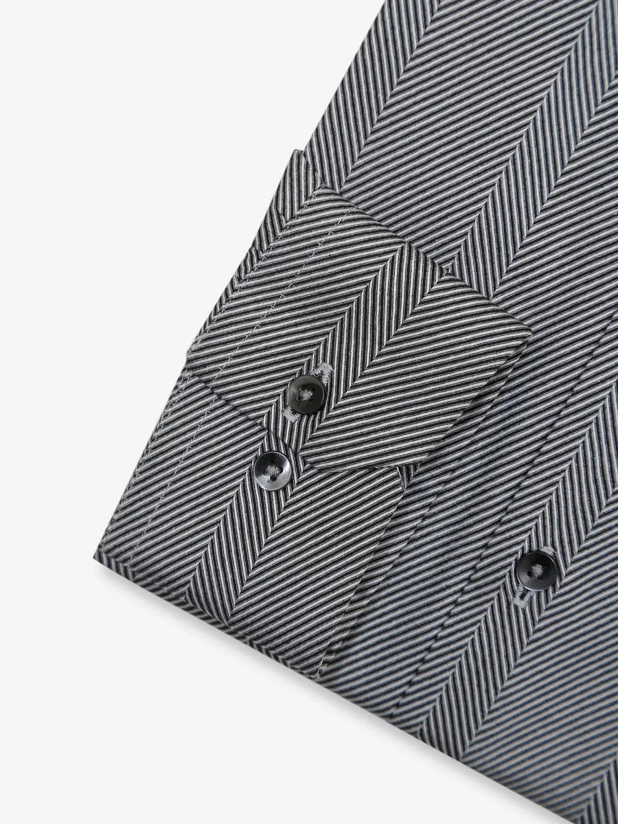 Avega grey cotton textured shirt