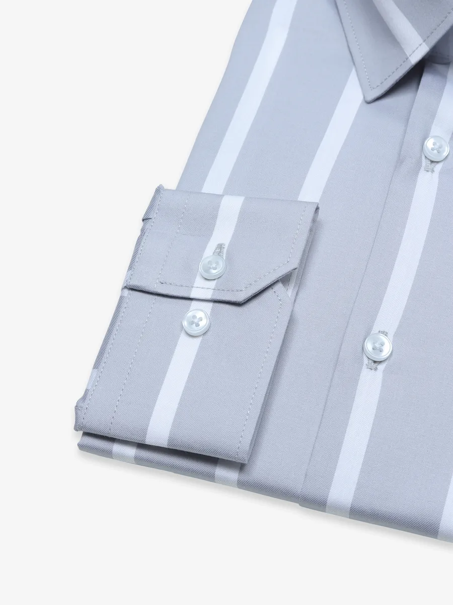 Avega grey stripe cotton shirt