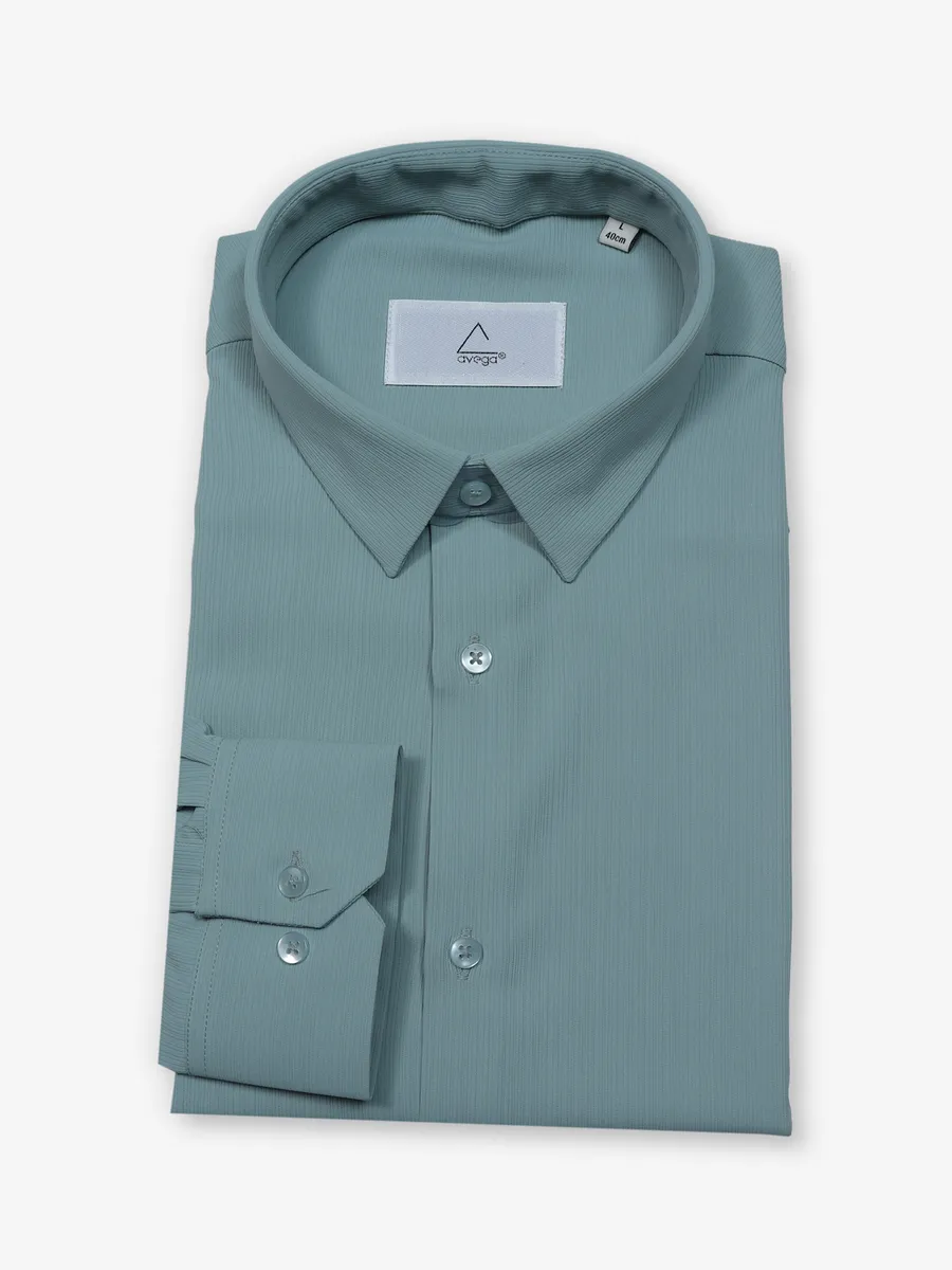AVEGA light green cotton plain shirt