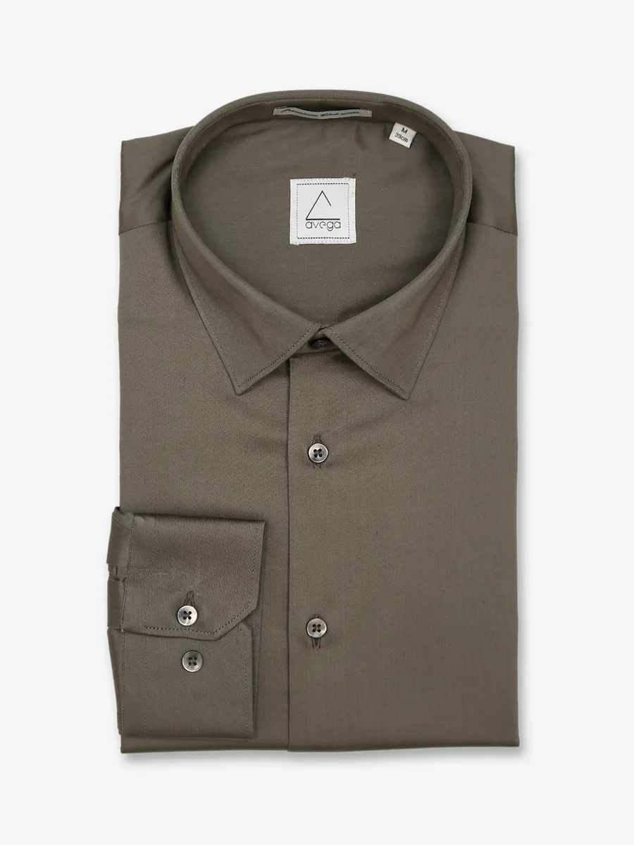 Avega moss green plain shirt