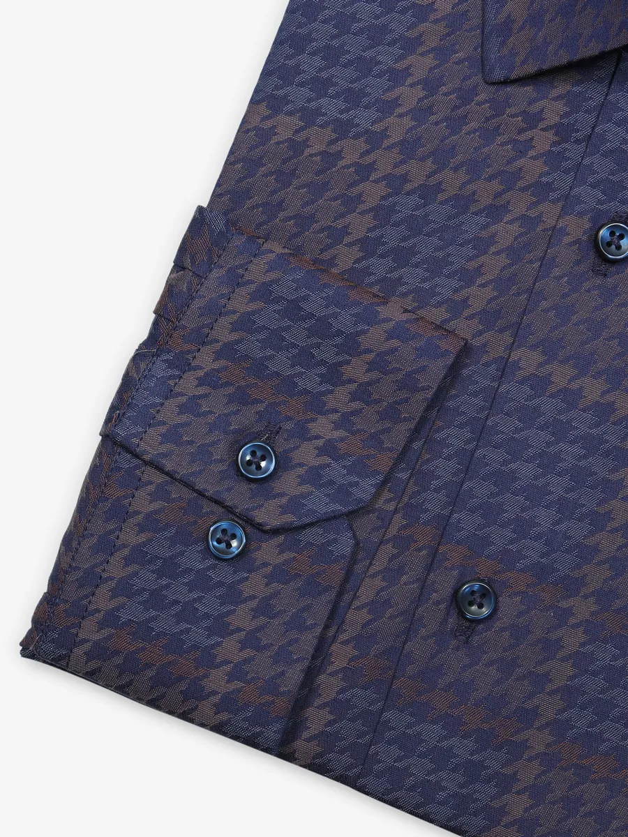 AVEGA navy taxture cotton formal shirt