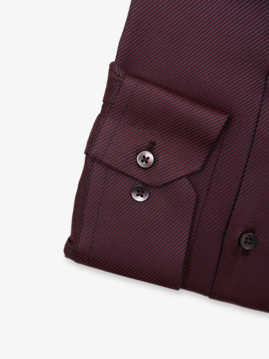 Avega purple cotton textured shirt