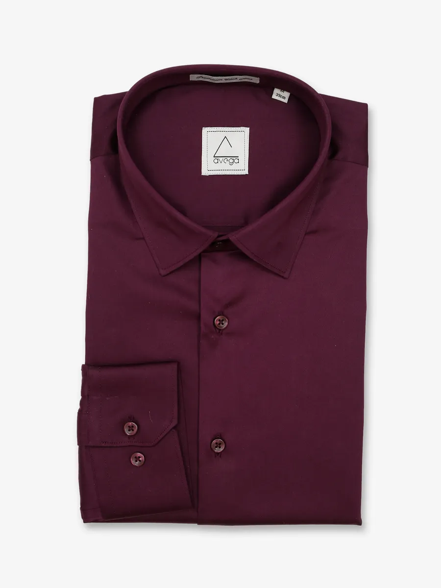 Avega purple plain cotton shirt