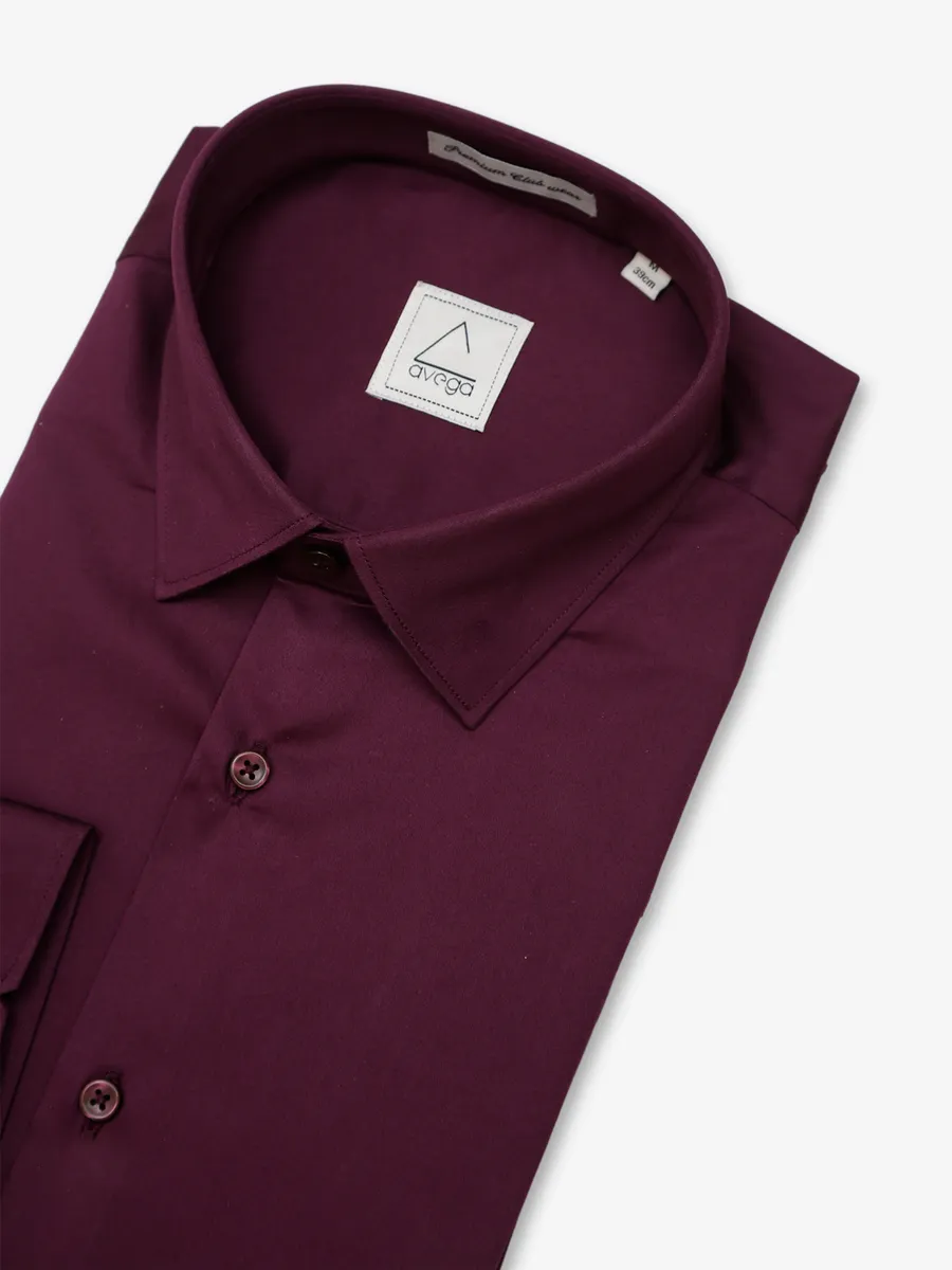 Avega purple plain cotton shirt