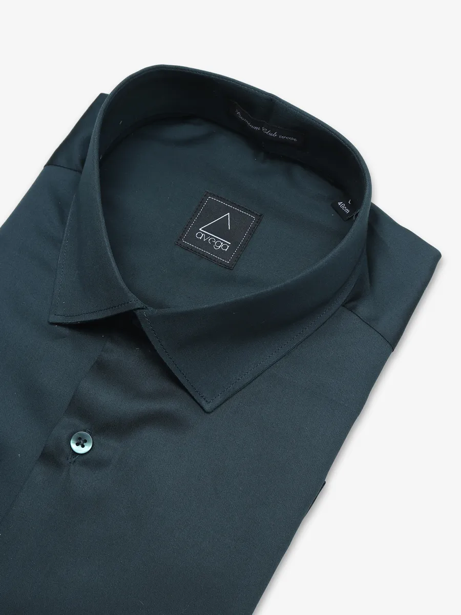 Avega rama blue plain cotton shirt