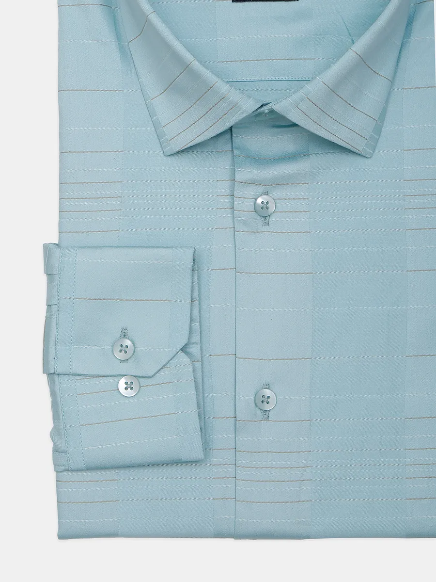 Avega sea green cotton formal shirt