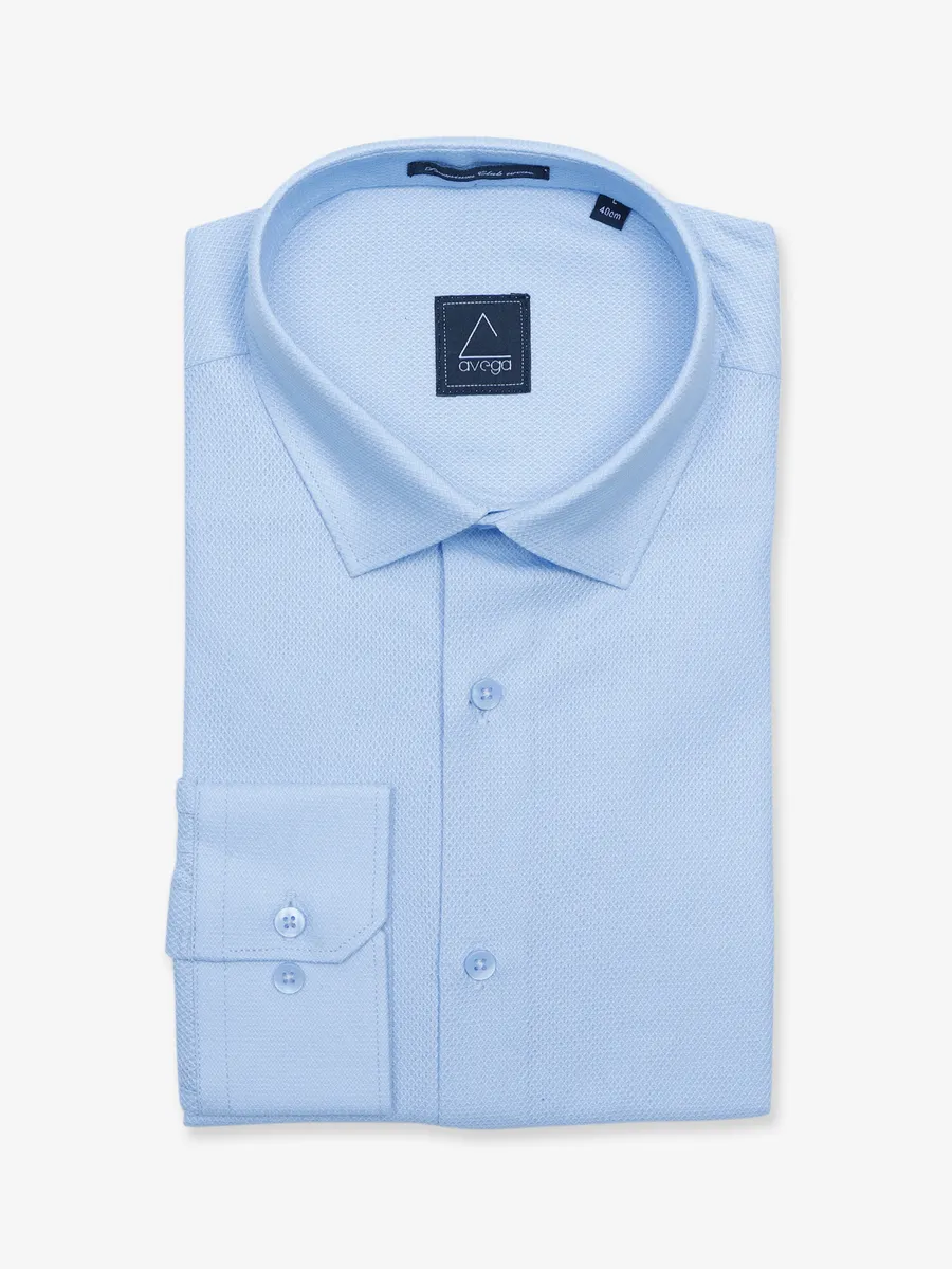 Avega sky blue cotton shirt