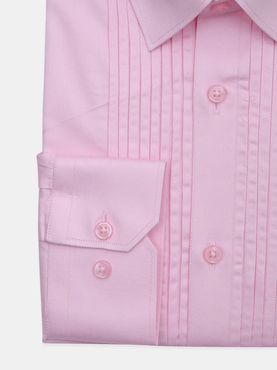 Avega solid pink cotton formal shirt for mens