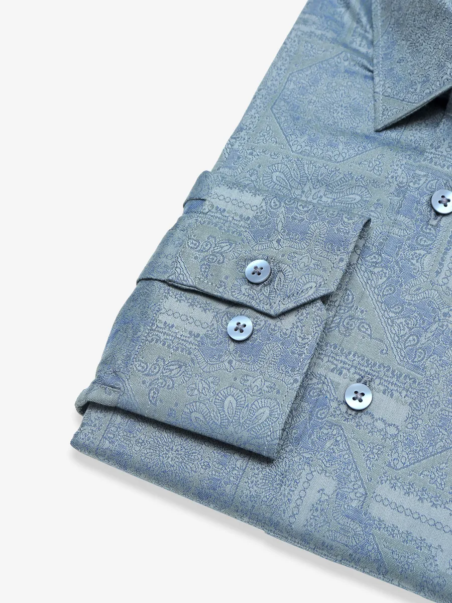 Avega stone blue texture shirt