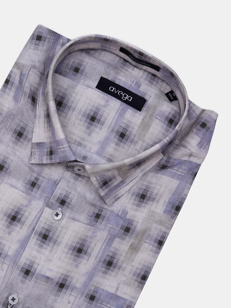 Avega violet printed party wear shirt