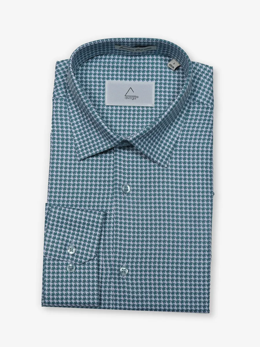 AVEGA white and green cotton shirt