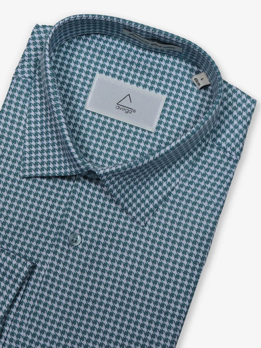 AVEGA white and green cotton shirt
