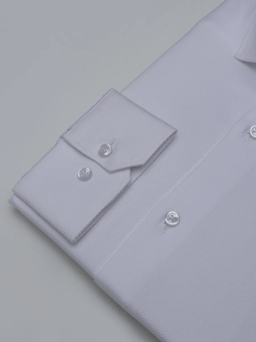 Avega white plain cotton party wear shirt