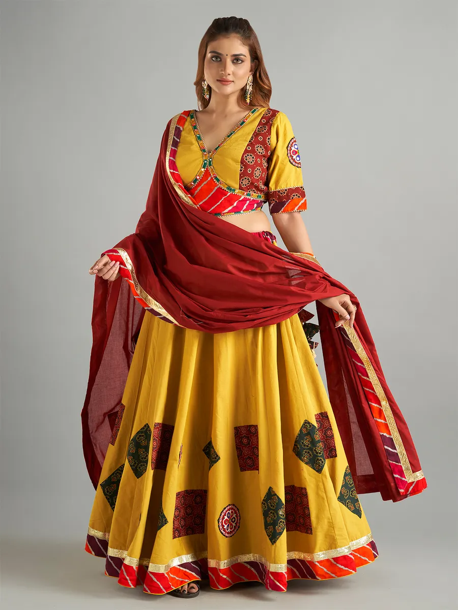 Beautiful musterd yellow chaniya choli