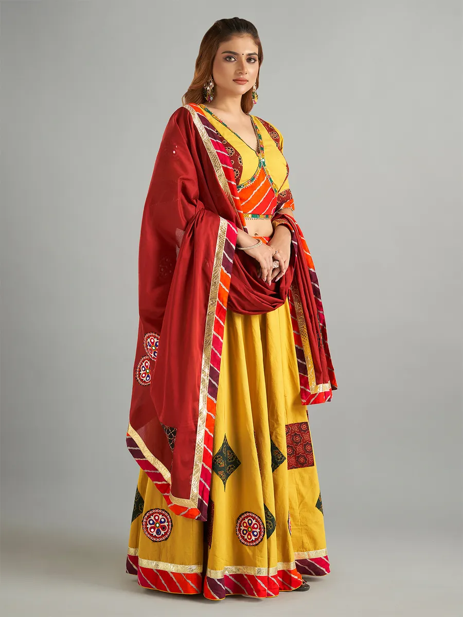 Beautiful musterd yellow chaniya choli