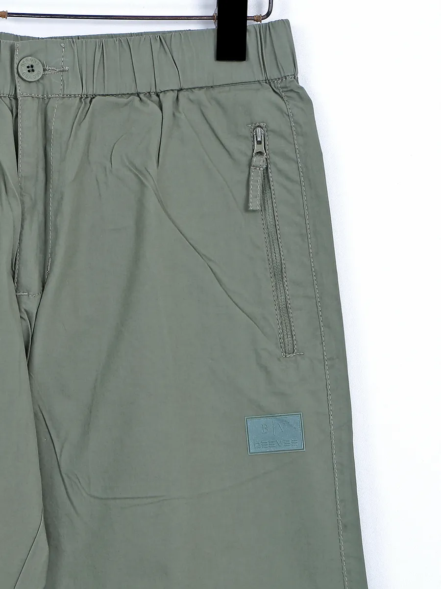 Beevee sage green cotton track pant