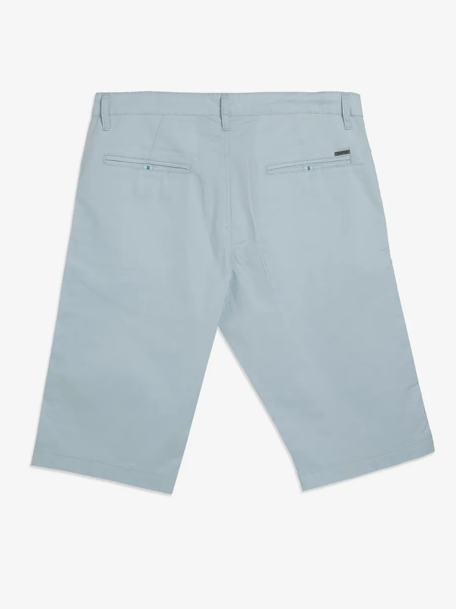 Beevee sky blue slim fit shorts