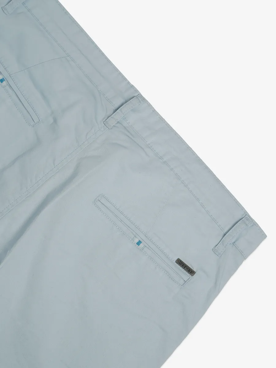 Beevee sky blue slim fit shorts