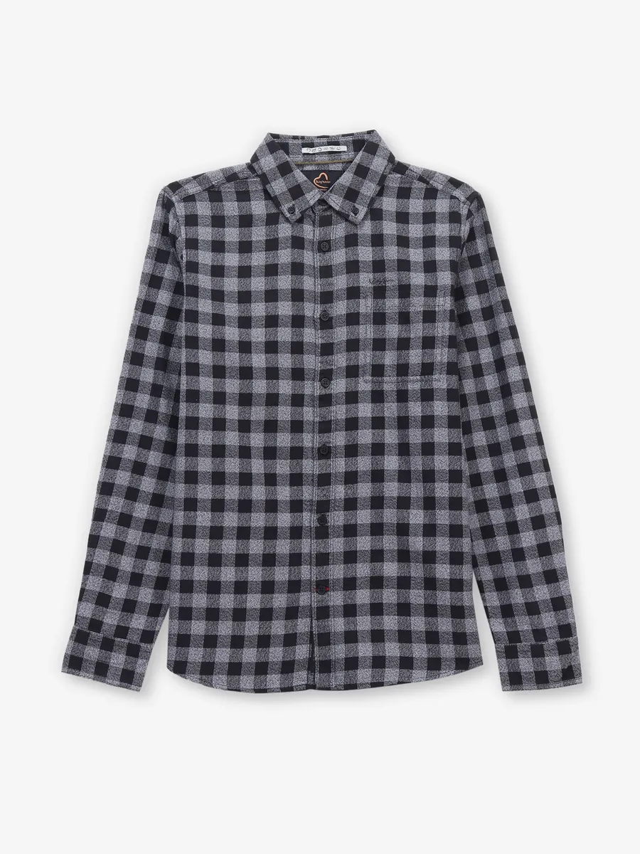 BEING HUMAN black and greyshirt with check