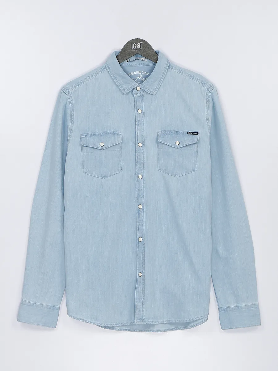 Being Human denim light blue shirt