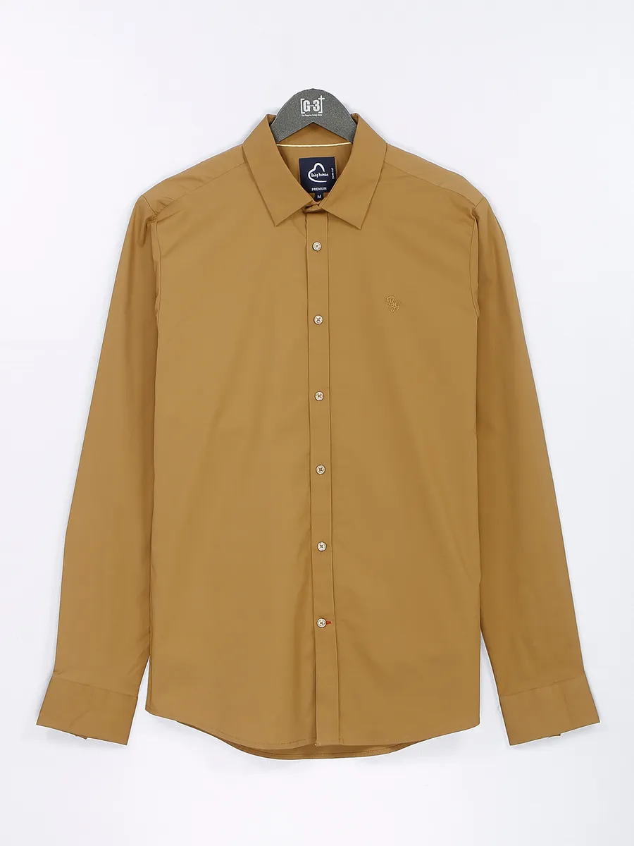 Being Human khaki cotton shirt