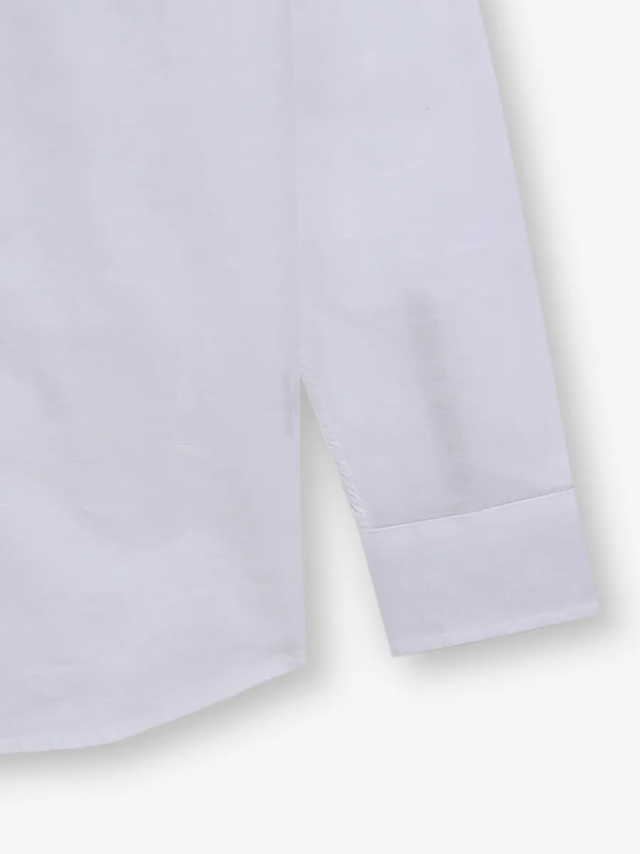 BEING HUMAN plain white cotton shirt for mens