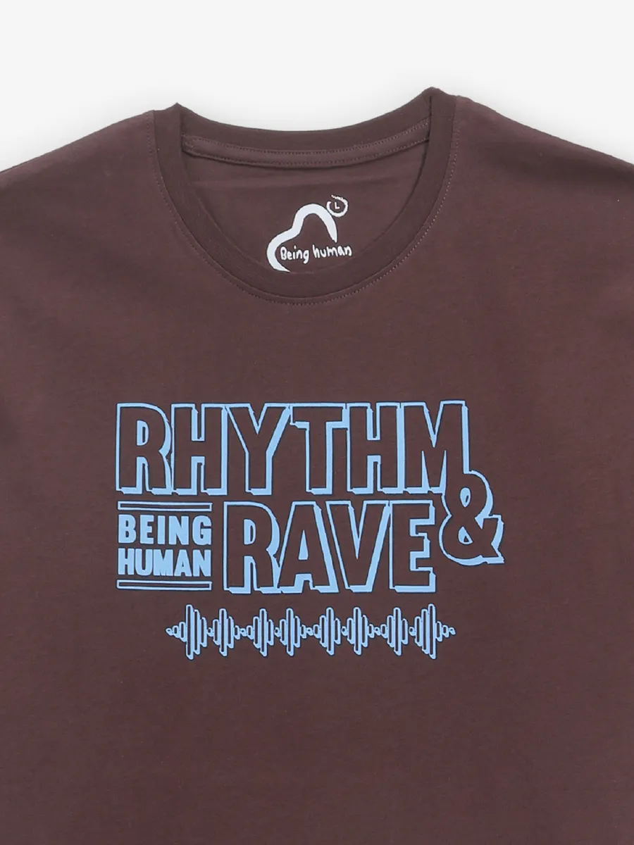 BEING HUMAN printed coffee cotton t-shirt
