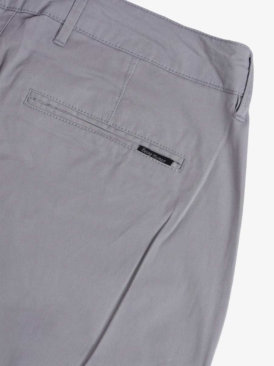 BEING HUMAN solid grey trouser