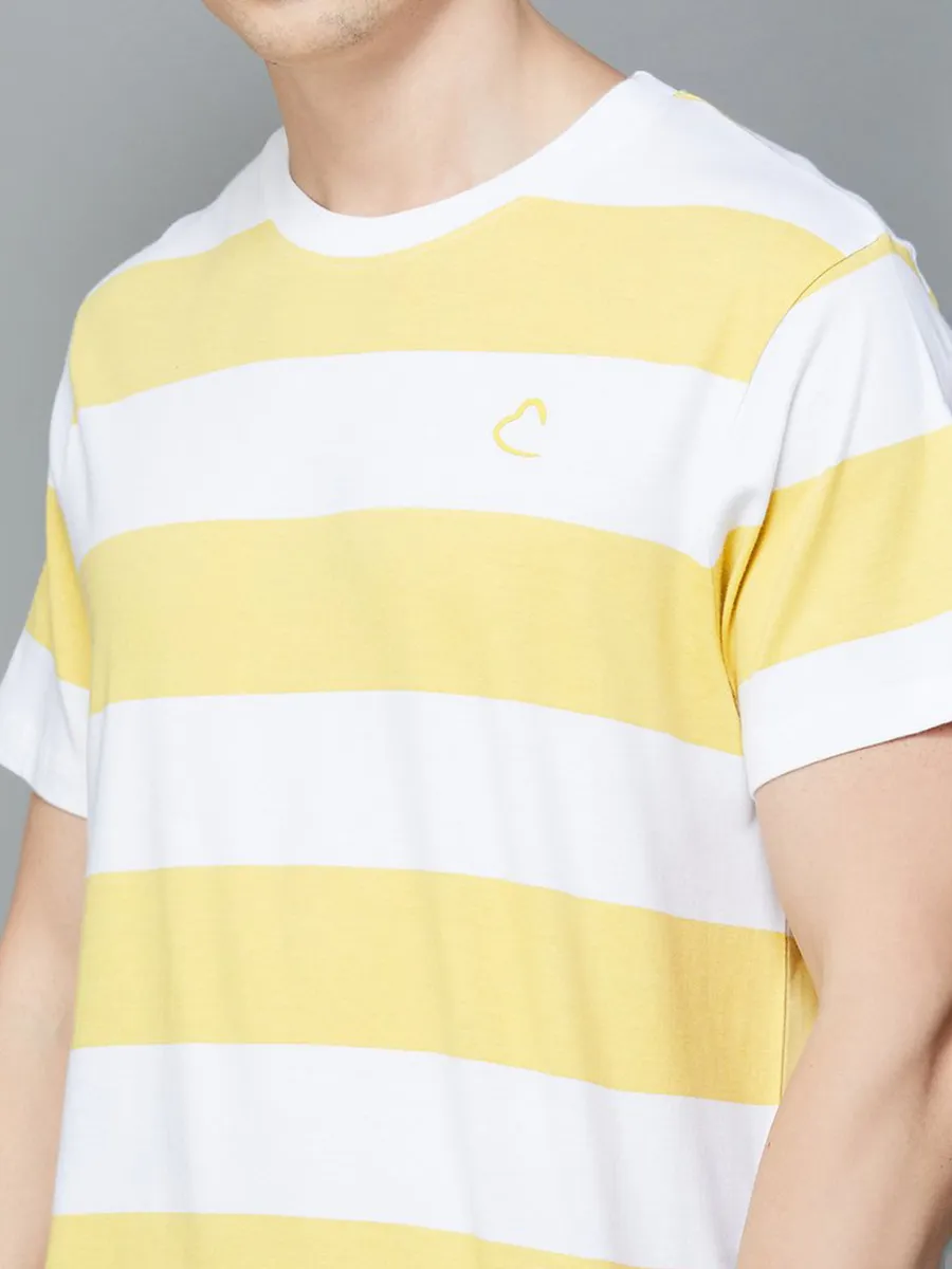 Being Human yellow and white stripe t-shirt