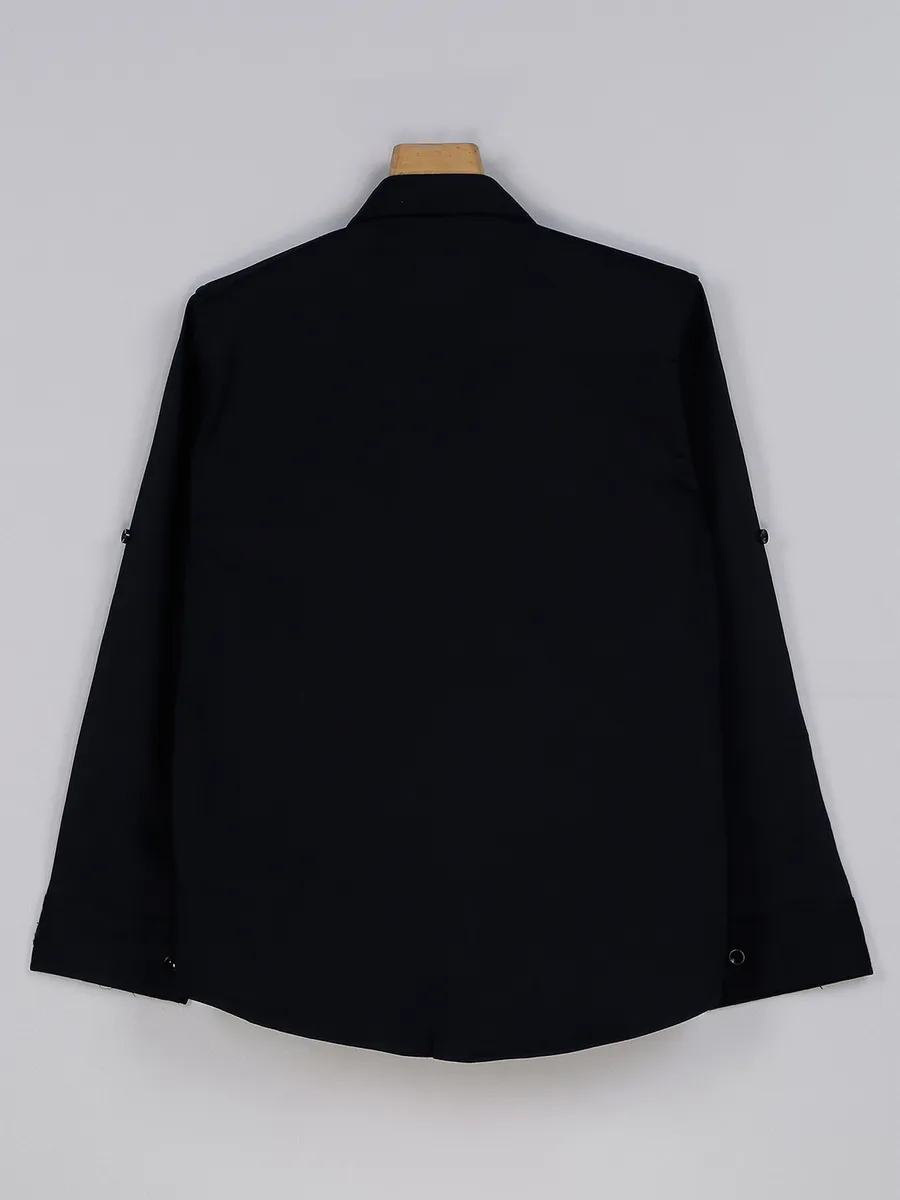 Blazo cotton black full sleeves shirt