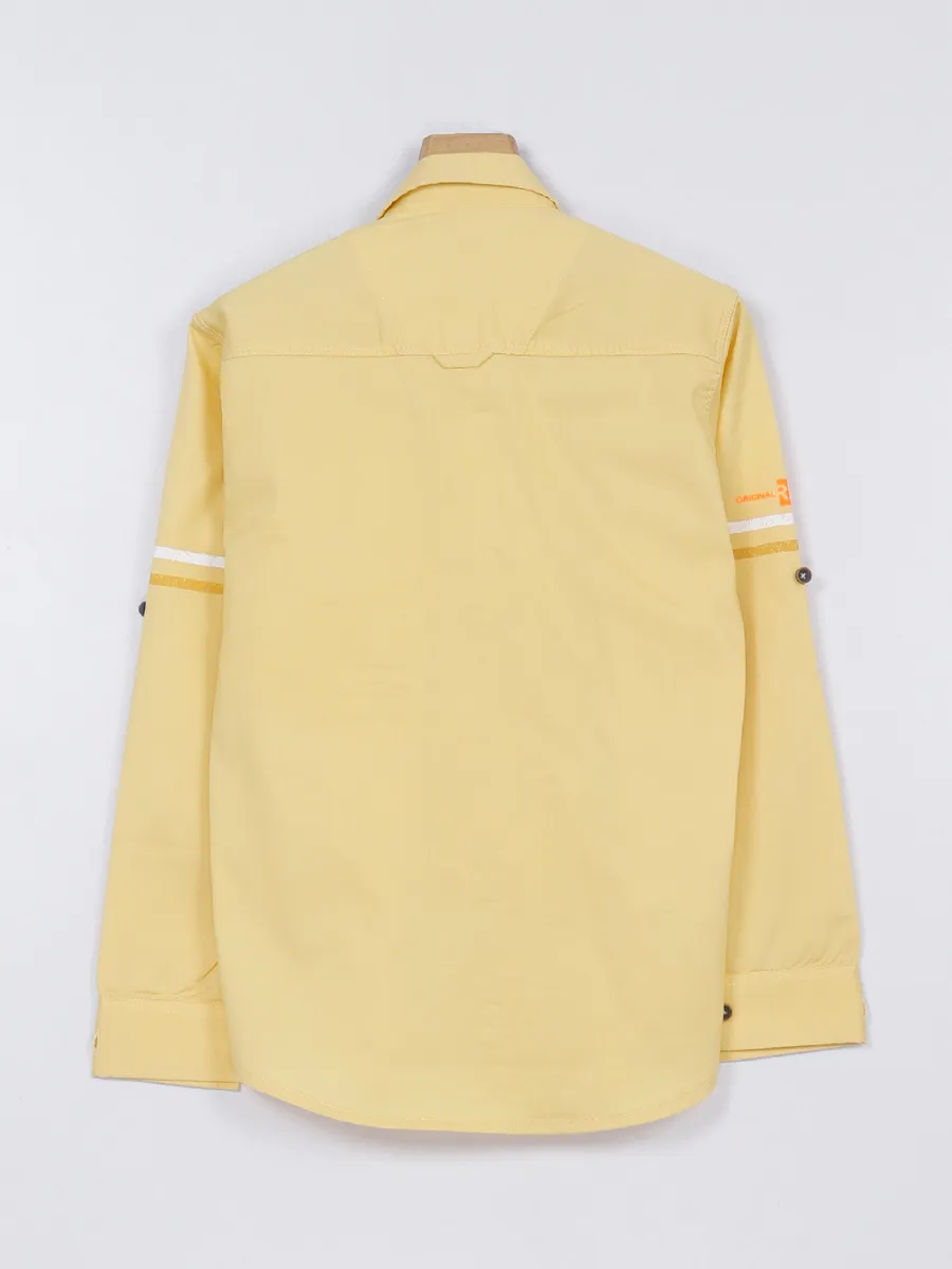 Blazo cotton shirt in lime yellow