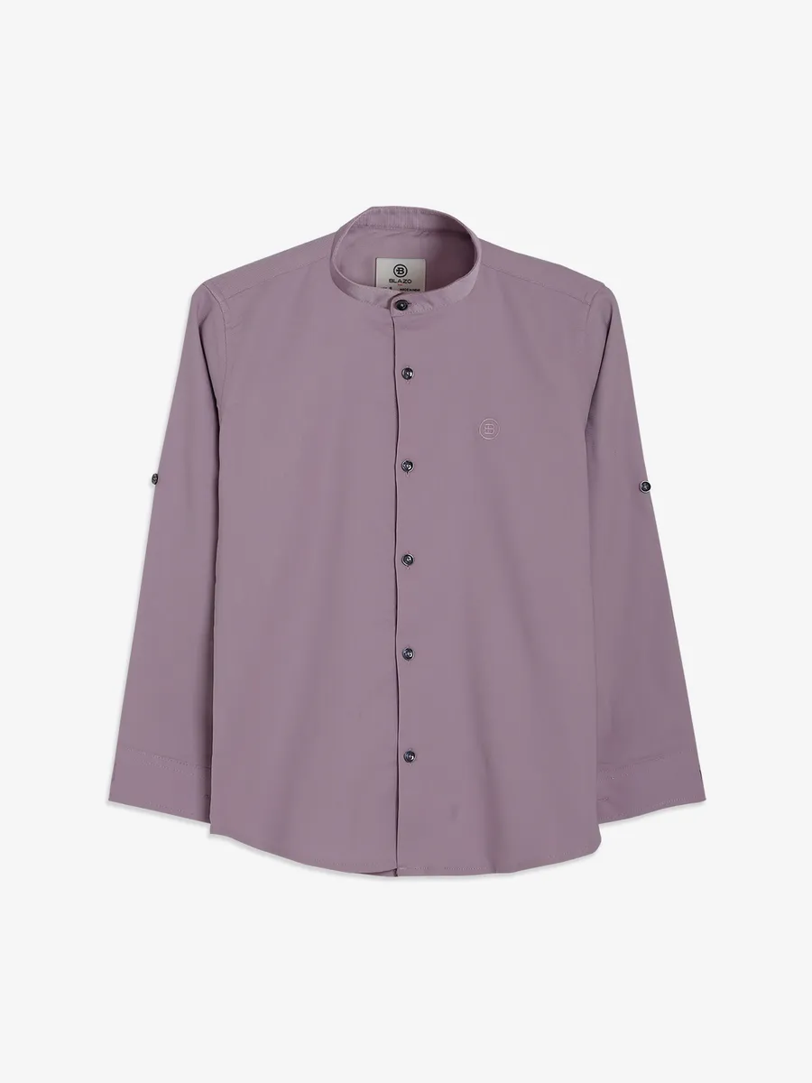 Blazo mauve purple plain shirt