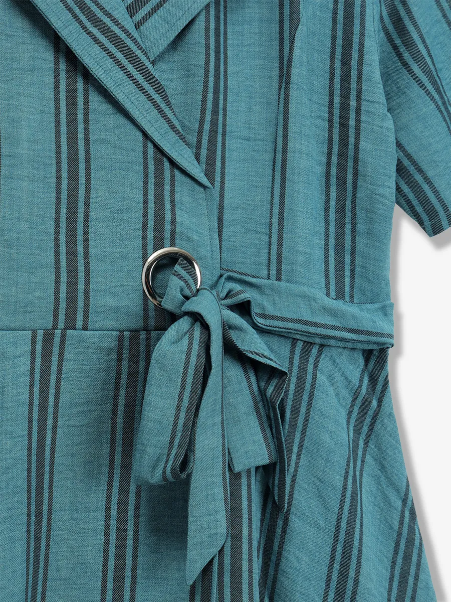 Blue stripe cotton dress